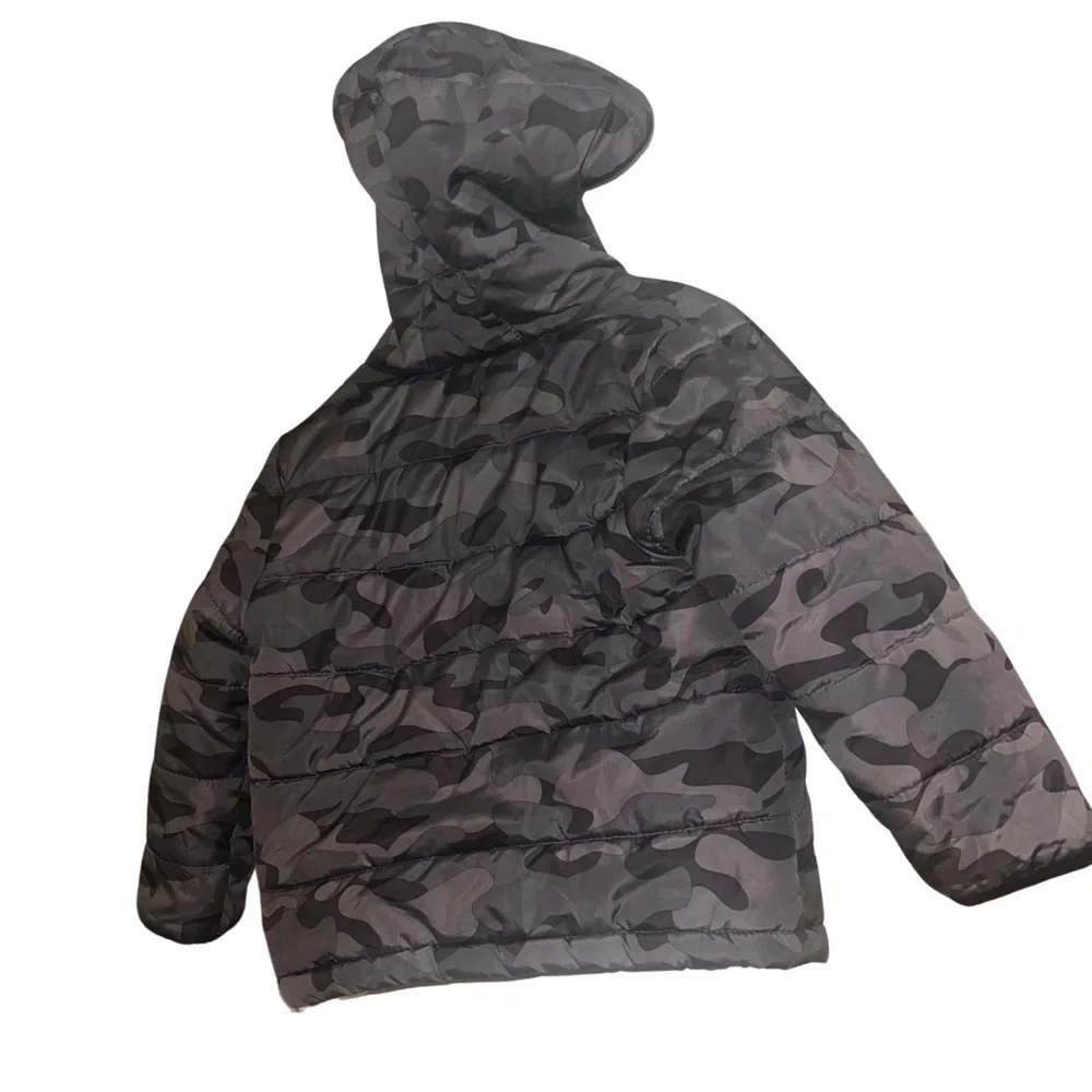 Osh Kosh B'gosh Boys Gray Camo Print Puffer Jacket 3T